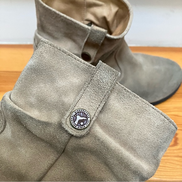 Birkenstock Sarnia Slouchy Boots Taupe Beige Factory Distressing size 38, 7, 7.5 - Picture 10 of 14